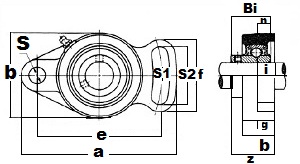 5/8" Flange Cartridge Unit UCFA202-10:vxb:Ball Bearing