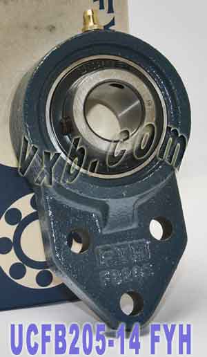 7/8 Three bolt Flanged Bearing UCFB205-14:vxb:Ball Bearing