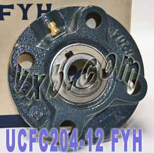 3/4 Round flanged Mounted Bearing UCFC204-12:vxb:Ball Bearing